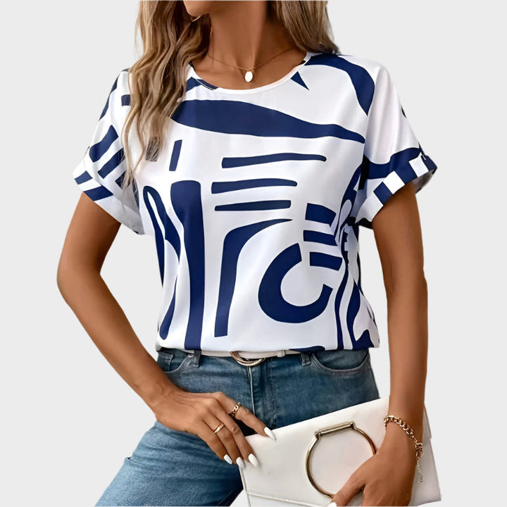 Καθημερινό T-shirt με Αφηρημένο Σχέδιο