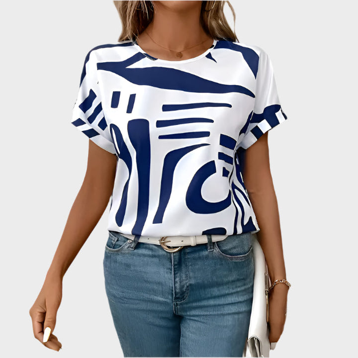 Καθημερινό T-shirt με Αφηρημένο Σχέδιο