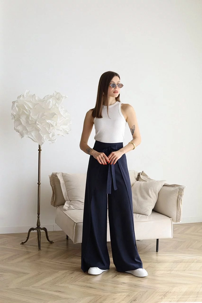 ARIANE – WOMEN’S WIDE-LEG LINEN PANTS