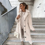 Women's Long Teddy Coat for Winter