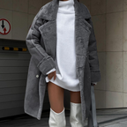 Elegant Women's Plush Winter Coat